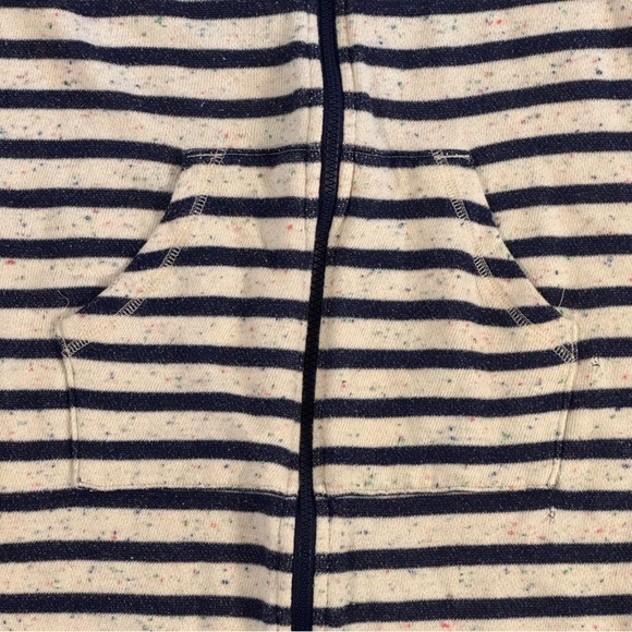 Lands End Kids Striped Hooded Zip-Up Jacket Size L - Picture 4 of 5